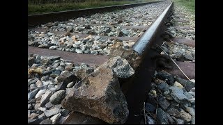 Stone VS Train Live accident [upl. by Leifer]