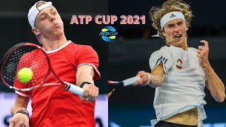 Alexander Zverev vs Denis Shapovalov ATP Cup 2021 FULL MATCH [upl. by Mastrianni137]