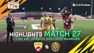 Team Abu Dhabi vs Northern Warriors  Highlights  Match 27  Abu Dhabi T10 League Season 4 [upl. by Corly]