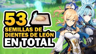 🌱SEMILLAS DE DIENTES DE LEÓN  53 EN TOTAL Como ENCONTRARLOS facilmente  GENSHIN IMPACT [upl. by Ahtiekahs460]