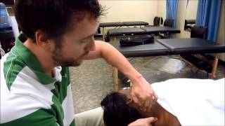 Massage Tutorial Stiff neck  crick myofascial release techniques 2013 version [upl. by Aicenert]