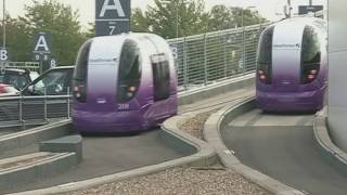 Personal transport pods unveiled at Heathrow Airport [upl. by Rabkin]