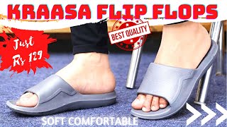 KRAASA FlipFlops  Mens Slides  Rs 129  Amazon  Amazing  Soft amp Comfortable  Value for money [upl. by Estus]