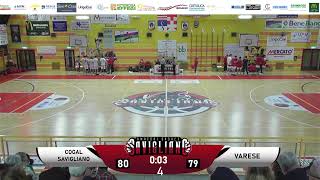 B INTERREGIONALE Cogal Savigliano vs Varese Basket [upl. by Ivgnout]