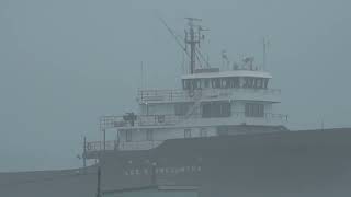 The Lee A Tregurtha emerging from the fog [upl. by Novah]