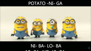 Minions BANANA POTATO Lyrics Despicable Me 2 Mi Villano Favorito 2  alimbeth [upl. by Anyak]