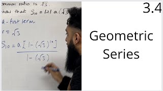 Edexcel A Level Maths 34 Geometric Series [upl. by Goodspeed953]