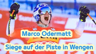 Interaktion  Ausgerechnet in Wengen hat Marco Odermatt seinen ersten Abfahrtssieg gefeiert [upl. by Aynik823]