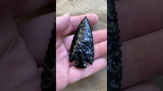 Knapping an Obsidian Arrowhead flintknapping arrowhead bushcraft survival primitiveskills [upl. by Reginald]