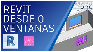 Revit desde 0 EP09 Insertar Ventanas crear tipos y cargar externas [upl. by Ilrebma]