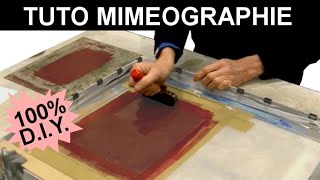 Ancêtre de la risographie  la miméographie tuto 100  DIY [upl. by Alemac672]