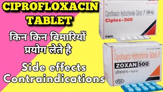 Ciprofloxacin tablet  Ciplox tablet  Zoxan tablet uses  side effects in hindi [upl. by Wawro]