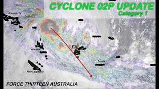 Strong Cyclone Will Impact Fiji Tomorrow Night  Storm Update Tropical Cyclone 02P [upl. by Kerri]