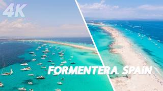 Explore Formenteras Paradise Beach in 4K Walking Tour [upl. by Dnaltruoc532]