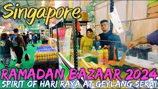 Experience Ramadan Bazaar 2024 amp Dazzling Street LightUp at Geylang Serai 4K Ultra HD [upl. by Alcus238]