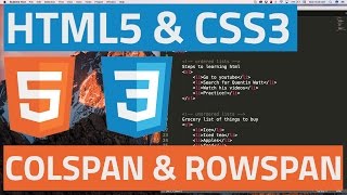 HTML5 and CSS3 beginner tutorial 35  Colspan and Rowspan [upl. by Tella884]