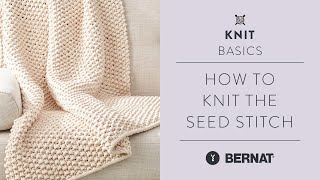 How to Knit the Seed Stitch  Learning Basic Knitting Techniques [upl. by Ahsenit832]