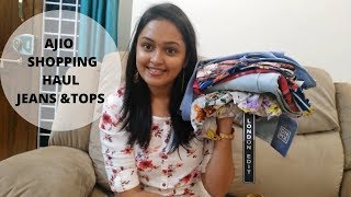 AFFORDABLE JEANS amp GIRLS TOPS HAUL  AJIO ONLINE SHOPPING HAUL  Girls Top Haul Heavenly Homemade [upl. by Bergmans]