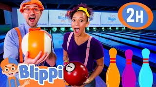 Blippi and Meekahs Bowling Ball Blast  Blippi Educational Videos for Kids [upl. by Ahtivak]