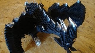 3D origami dragon tutorial remake [upl. by Paryavi]