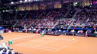 Ana Ivanovic vs Mona Barthel FED CUP 2013 Germany vs Serbia Stuttgart [upl. by Krystalle507]