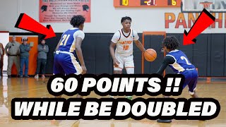 8th Grader Drops 60 Points while being double teamed Best middle school game ever Kavian Bryant [upl. by Finley]