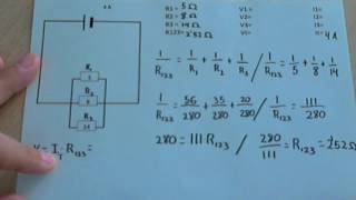 Resolver un circuito en paralelo intensidad voltaje y resistencia [upl. by Acirrej947]