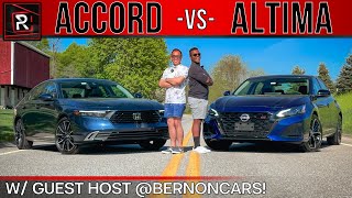 2023 Honda Accord Touring Vs 2023 Nissan Altima SR Turbo – Redline Comparison Test [upl. by Eusoj]