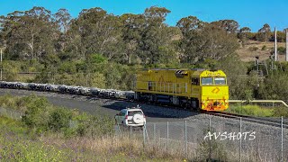 AURIZON Train into Glenlee Intermodal Terminal w ACD6054 amp new QQYY Wagons  Glenlee Junction [upl. by Riamu]