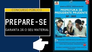 Apostila Pref Presidente Prudente SP Engenheiro Civil Prova 2021 [upl. by Coral899]