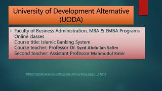 University of Development Alternative UODA [upl. by Akenahc]