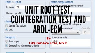 EViews Unit Root Test Cointegration Test and ARDLECM Estimation and Interpretation [upl. by Leraj300]