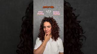 Apply gel before or after styling curlyhair curlyhairtutorial curlyhairtips [upl. by Hsirrehc]