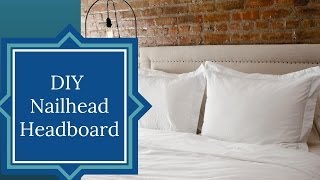 DIY Nailhead Upholstered Headboard  HGTV [upl. by Aical]