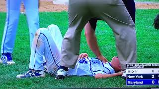 Scary injury 2018 LLWS [upl. by Anaillil]