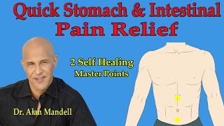 Rapid Relief from Stomach Bloating Cramping Pain Acupressure Master Points  Dr Mandell [upl. by Aihsein]