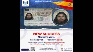 Congratulations to Sara Essam on securing her study visa to studyat the best universities in Spain [upl. by Ahtivak]