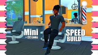 The Sims 4 BARBER SHOP Mini SPEED BUILD  CC LINKS [upl. by Atener]