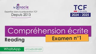 TCF  Compréhension écrite  Exam CECRL N°1  Reading TCF [upl. by Ymme513]