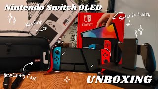 Unboxing Nintedo Switch OLED and Accessories 2024 [upl. by Tjader]