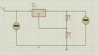 Regulateur de tension LM317T 24V vers 5V Proteus ISIS [upl. by Nnor]