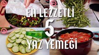 10 Dakikada Hazırla 😍 Pratik ve Kolay 5 Farklı Yaz Yemeği  Nefis Yemek Tarifleri  Sebze Yemekleri [upl. by Hazlip]