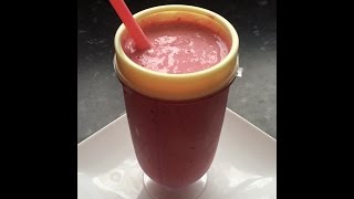 Weight Watchers Recipe  Raspberry amp Peach smoothie [upl. by Ynor]