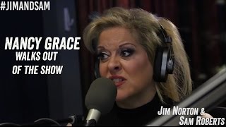 Nancy Grace Walks Out on Jim Norton and Sam Roberts [upl. by Ahsitaf630]