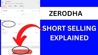 How to do Intraday Trading in Zerodha  Zerodha Intraday Short Selling [upl. by Deehan]