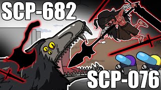 SCP682 vs SCP076 SCP  Containment Breach 0 EP2  Among Us Animation [upl. by Harima]