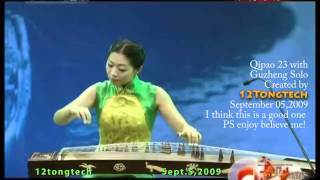 旗袍 Chinese Qipao 23 with Jasmine Flower 茉莉花 Guzheng Solo [upl. by Ealasaid]