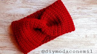 Diadema Turbante tejido a crochet para principiantes paso a paso [upl. by Forrer262]