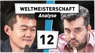 DING vs NEPO  Partie 12  Schach WM 2023 [upl. by Esil]