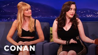 Kat Dennings amp Beth Behrs Fight About Musicals  CONAN on TBS [upl. by Aleinad51]